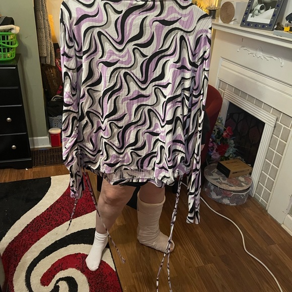 Crop top ruched long sleeve - Picture 3 of 4